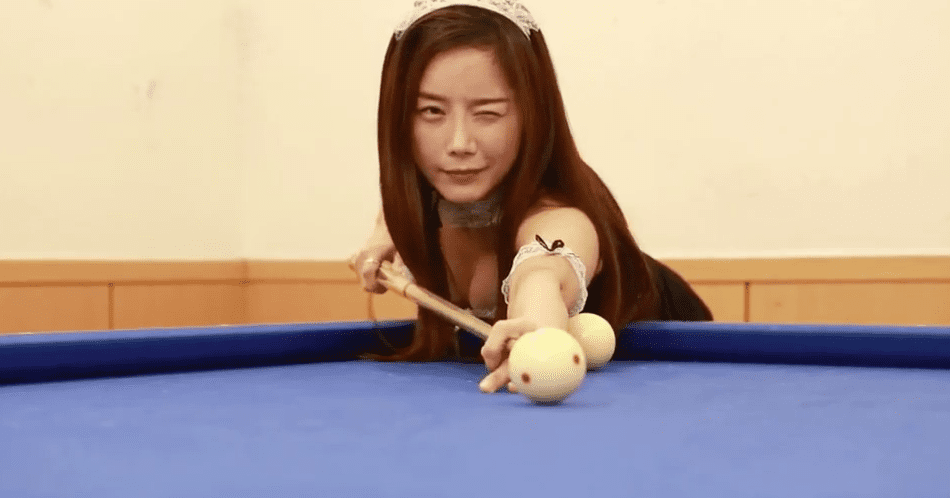 picture of lee chae dam playing pool